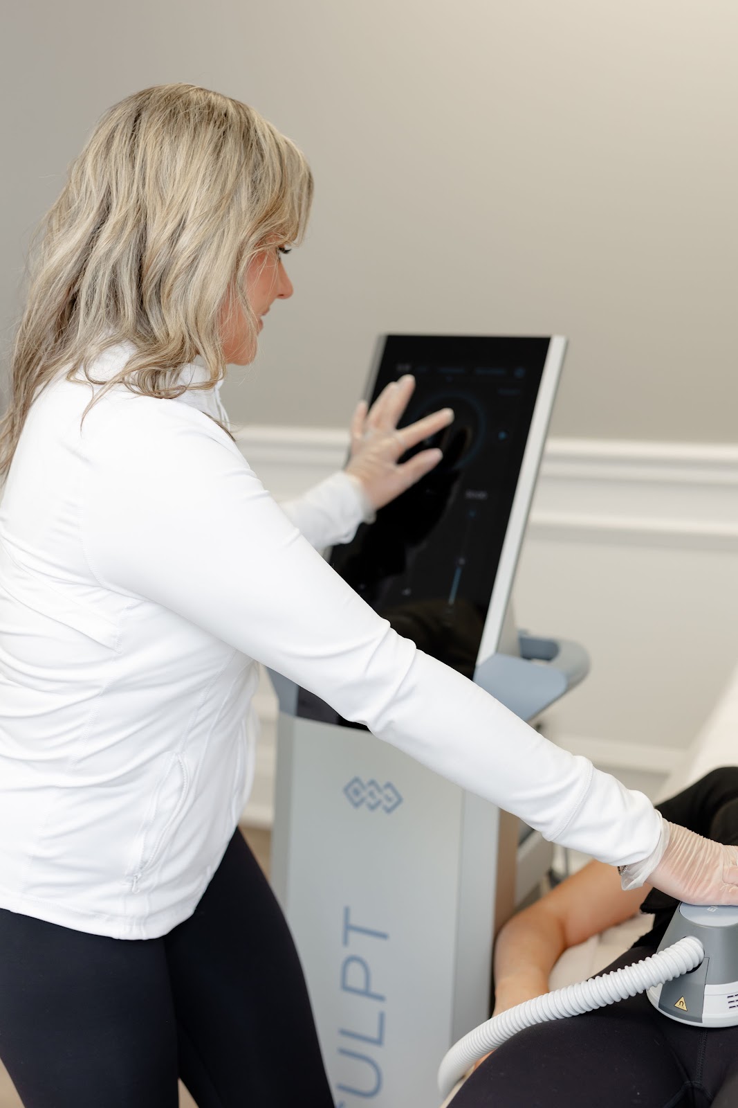 BTL Emsculpt treatment in progress at Corelife Wellness