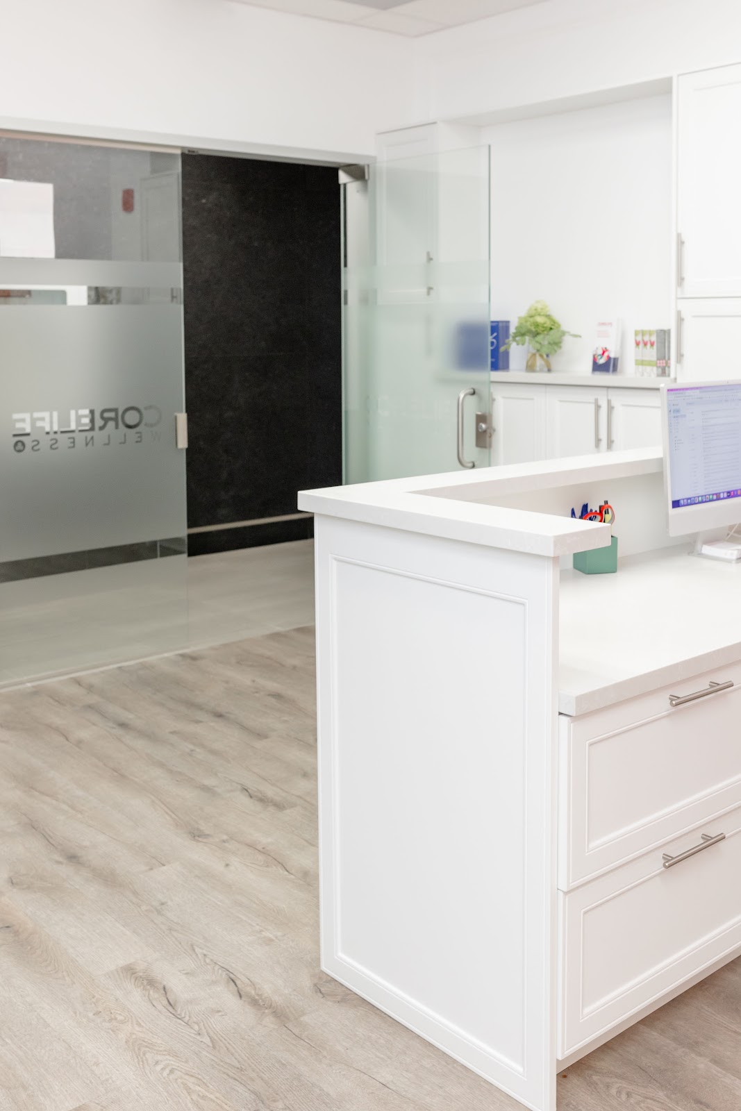 Corelife Wellness clinic hallway in Oakville