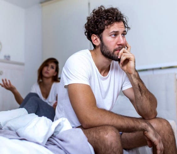 Man resting, representing relief from erectile dysfunction