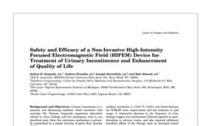 Lasers in Surgery and Medicine Safety and Efficacy of a Non‐Invasive High‐Intensity Focused Electromagnetic Field (HIFEM) Device for Treatment of Urinary Incontinence and Enhancement of Quality of Life