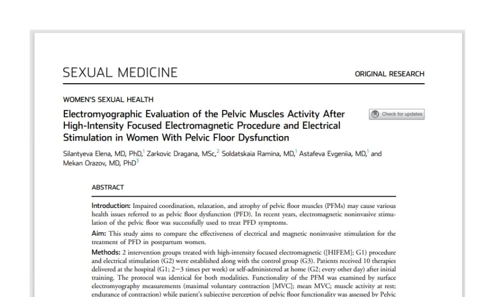 Electrical Stimulation For The Pelvic Floor - Incontinence & Prolapse