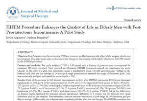 HIFEM Procedure Enhances the Quality of Life in Elderly Men